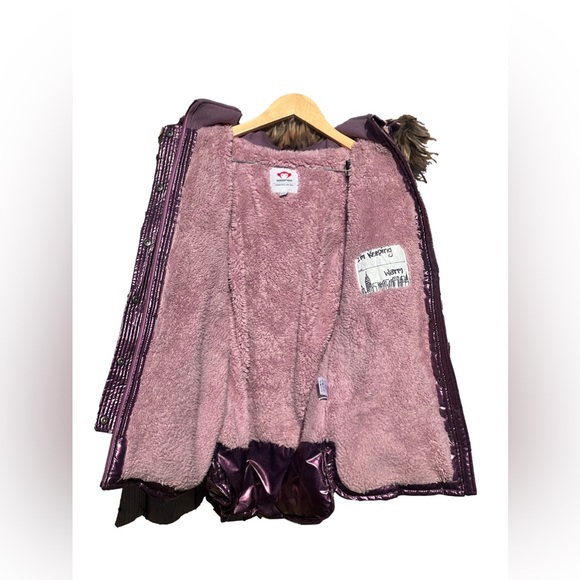 APPAMAN SLOAN Puffer Coat IN Glitter Plum - Picture 12 of 13